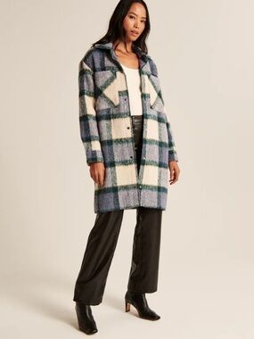 Abercrombie & Fitch Plaid Shirt Jacket - Small